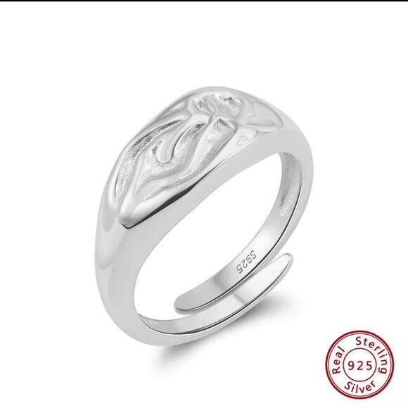 ENA 925 Sterling Silver Adjustable Ring - Picture 1 of 5